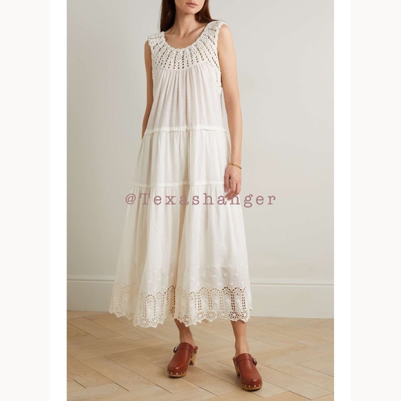 NWT THE GREAT. The Soleil Dress M Medium Cream